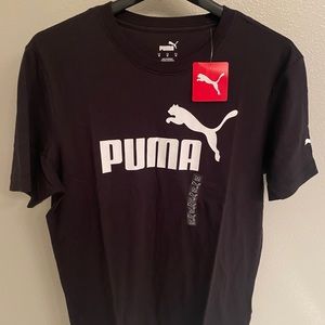 Puma Men’s ESS Logo Short Sleeve Tee Black Sz M